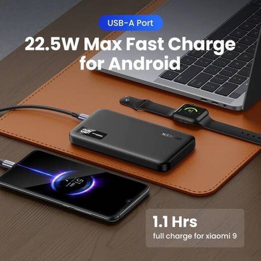 UGREEN 10000mAh Two - Way Fast Charging Power Bank, Polymer Lithium - ion Battery, 20W PD for iOS, 22.5W PD for Android, Black - PB311 - Al Kabayel Discount CentreUGREEN 10000mAh Two - Way Fast Charging Power Bank, Polymer Lithium - ion Battery, 20W PD for iOS, 22.5W PD for Android, Black - PB311Mobile AccessoriesUGREENAl Kabayel Discount Centre