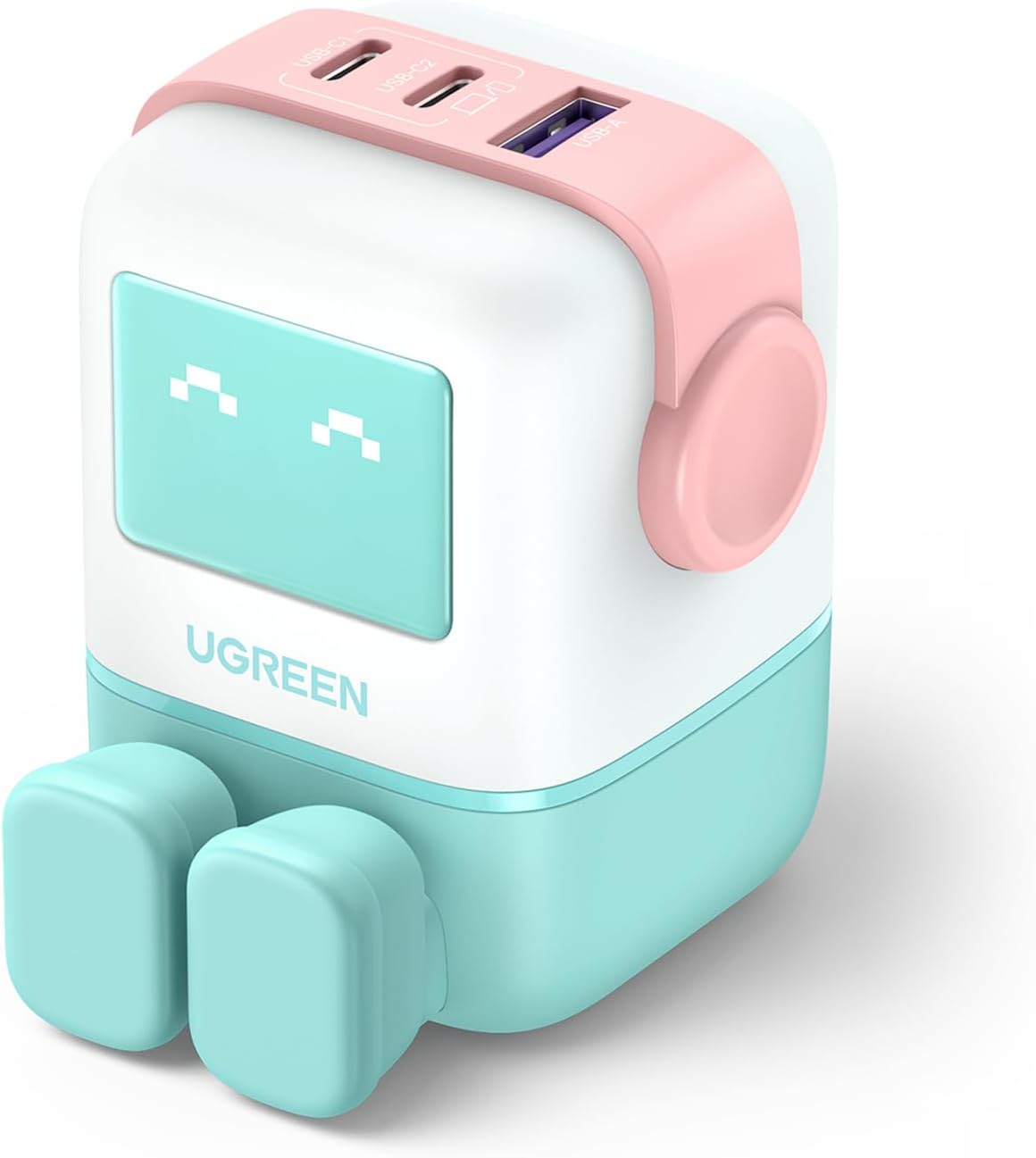 UGREEN Nexode RG 65W 3 - Port GaN Fast Charger(2xUSB - C, 1xUSB - A), Pink/Blue - CD361 - Al Kabayel Discount CentreUGREEN Nexode RG 65W 3 - Port GaN Fast Charger(2xUSB - C, 1xUSB - A), Pink/Blue - CD361Cords & AdaptersUGREENAl Kabayel Discount Centre