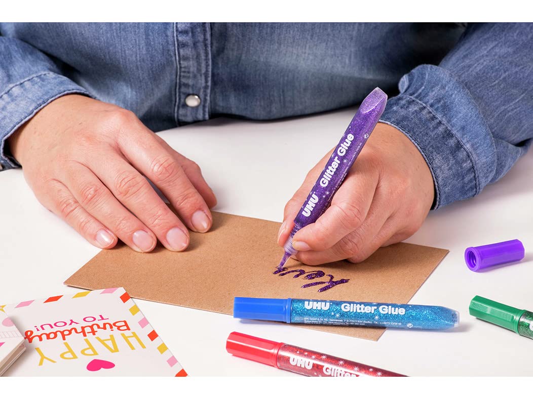 UHU Glitter Glue Value Pack – Original + Shiny 12 Colours × 10ml - Al Kabayel Discount CentreUHU Glitter Glue Value Pack – Original + Shiny 12 Colours × 10mlGlueUHUAl Kabayel Discount Centre