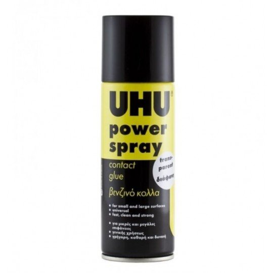 UHU Power Spray Adhesive, Universal Contact Glue, Aerosol Can, 200 Ml, - Al Kabayel Discount CentreUHU Power Spray Adhesive, Universal Contact Glue, Aerosol Can, 200 Ml,GlueUHUAl Kabayel Discount Centre