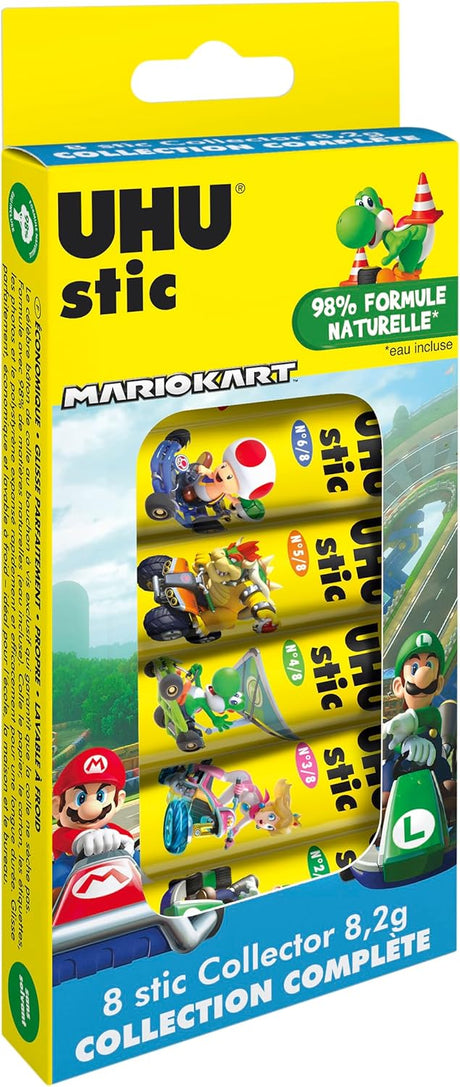 UHU Stic Mario Kart Collector Box - Solvent - Free Glue Sticks, White, Mario Kart 8.2g Stics Pack of 8 - Al Kabayel Discount CentreUHU Stic Mario Kart Collector Box - Solvent - Free Glue Sticks, White, Mario Kart 8.2g Stics Pack of 8GlueUHUAl Kabayel Discount Centre