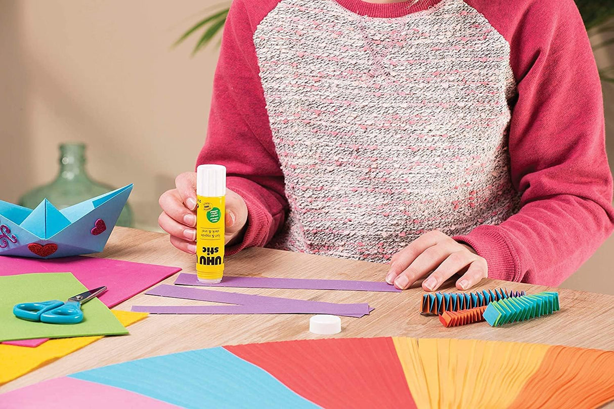 UHU stic the proven glue stick, strong, fast, solvent free, clean, safe & sustainable for school, home, office, kids, arts and crafts, 98% natural, now packed in 70% recycled plastic - 40g pack of 4 - Al Kabayel Discount CentreUHU stic the proven glue stick, strong, fast, solvent free, clean, safe & sustainable for school, home, office, kids, arts and crafts, 98% natural, now packed in 70% recycled plastic - 40g pack of 4GlueUHUAl Kabayel Discount Centre