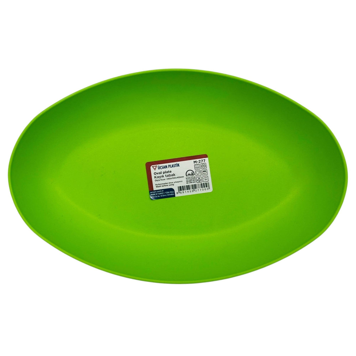 Uscan Plastic Oval Plate 240mm*150mm*40mm, Green - Al Kabayel Discount CentreUscan Plastic Oval Plate 240mm*150mm*40mm, GreenPlatesUSCANAl Kabayel Discount Centre