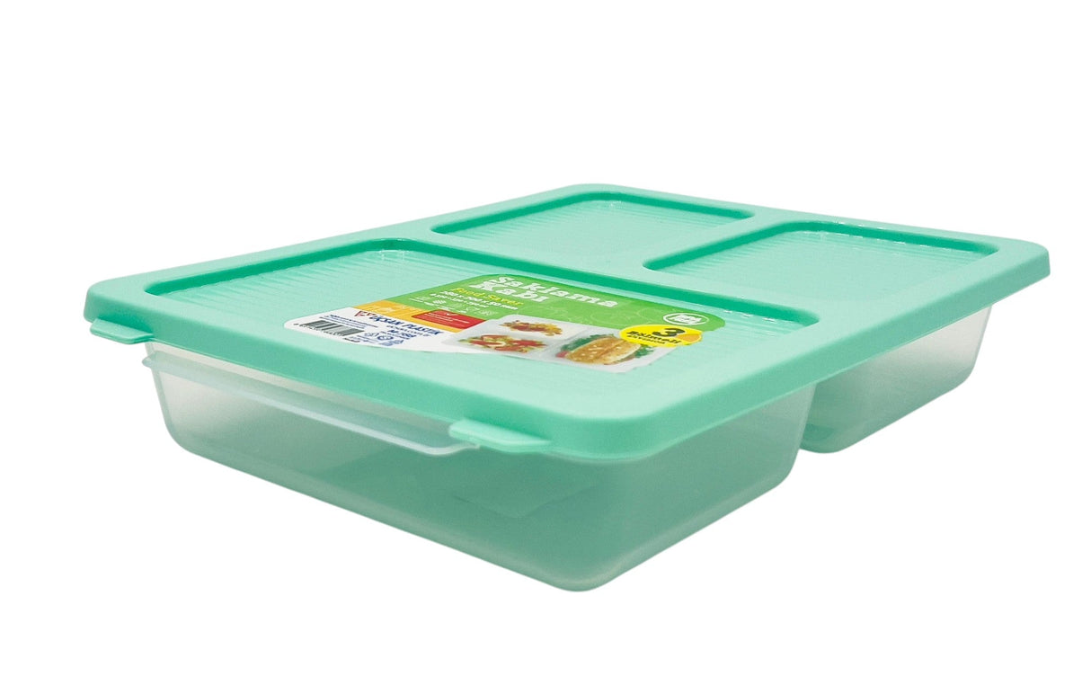 USKAN Saklama Kabi 3 Compartment Food Saver Box 330ml+330ml+750ml, Teal - Al Kabayel Discount CentreUSKAN Saklama Kabi 3 Compartment Food Saver Box 330ml+330ml+750ml, TealLunch BoxUSKANAl Kabayel Discount Centre