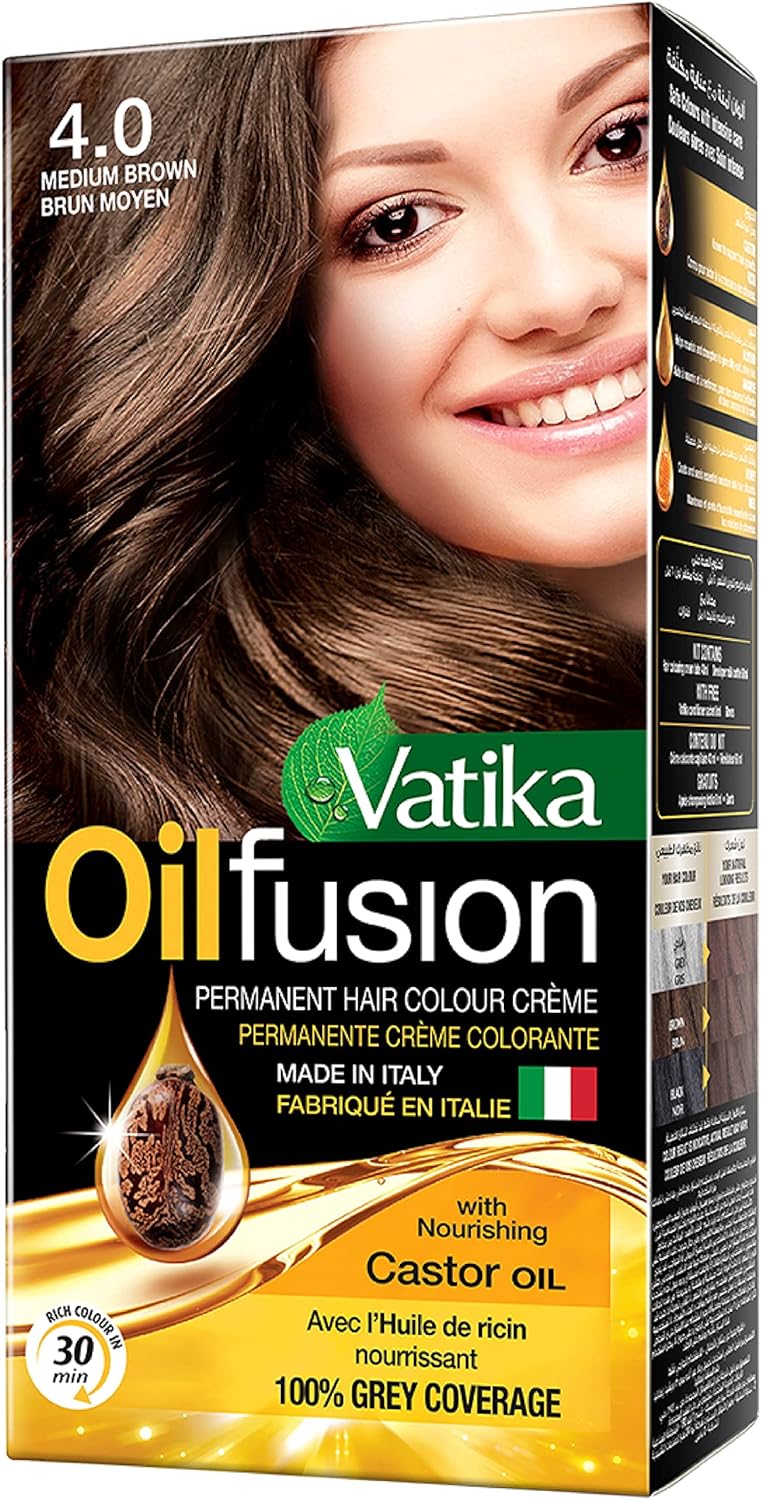 Vatika Naturals Vatika Oil FUSion Permanent Hair Color Crème, Medium Brown 4.0 - Al Kabayel Discount CentreVatika Naturals Vatika Oil FUSion Permanent Hair Color Crème, Medium Brown 4.0Hair CareVATIKAAl Kabayel Discount Centre