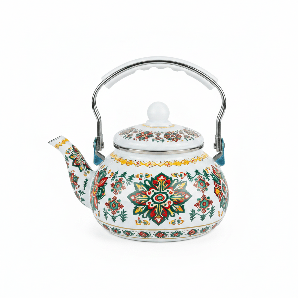 Venice Enamel Kettle With Floral Mandala Design - 2.5 Litre - Al Kabayel Discount CentreVenice Enamel Kettle With Floral Mandala Design - 2.5 LitreTea/Coffee PotsVENICEAl Kabayel Discount Centre