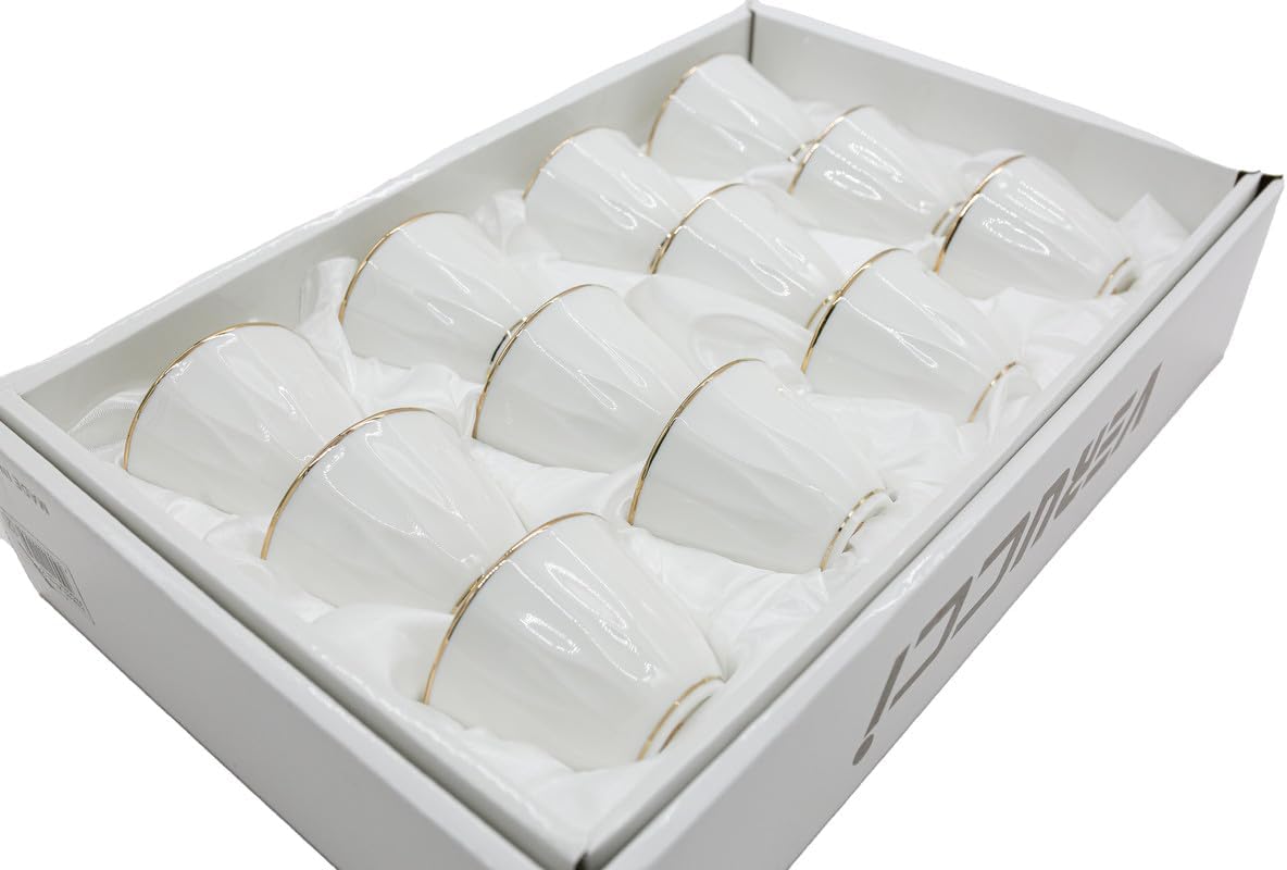 Verucci Ceramic 12Pcs Cawa Cup 50ML - White&Gold - Al Kabayel Discount CentreVerucci Ceramic 12Pcs Cawa Cup 50ML - White&GoldTea CupsVERUCCIAl Kabayel Discount Centre