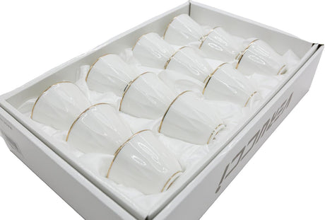 Verucci Ceramic 12Pcs Cawa Cup 50ML - White&Gold - Al Kabayel Discount CentreVerucci Ceramic 12Pcs Cawa Cup 50ML - White&GoldTea CupsVERUCCIAl Kabayel Discount Centre
