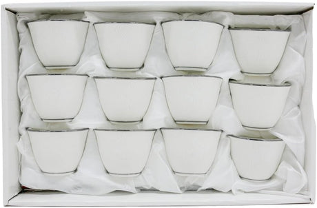 Verucci Ceramic 12Pcs Cawa Cup 50ML - White&Silver - Al Kabayel Discount CentreVerucci Ceramic 12Pcs Cawa Cup 50ML - White&SilverTea CupsVERUCCIAl Kabayel Discount Centre