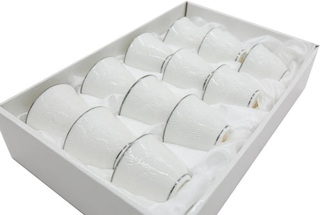 Verucci Ceramic 12Pcs Cawa Cup 50ML - White&Silver - Al Kabayel Discount CentreVerucci Ceramic 12Pcs Cawa Cup 50ML - White&SilverTea CupsVERUCCIAl Kabayel Discount Centre