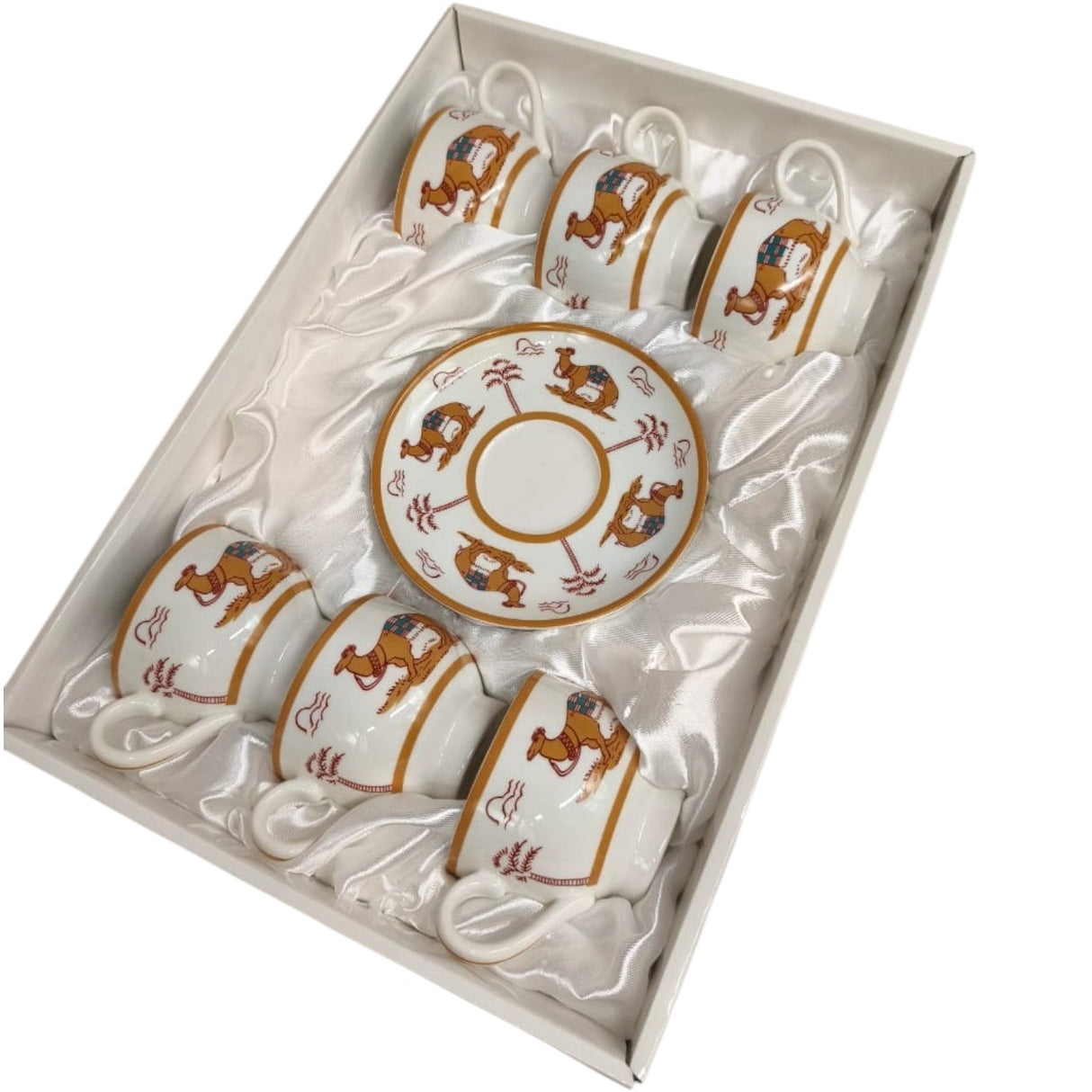 Verucci Ceramic Cup and Saucer 12Pcs Set With Camel Photo 6 Cups With 6 Saucers - 200ML - Al Kabayel Discount CentreVerucci Ceramic Cup and Saucer 12Pcs Set With Camel Photo 6 Cups With 6 Saucers - 200MLTea CupsVERUCCIAl Kabayel Discount Centre