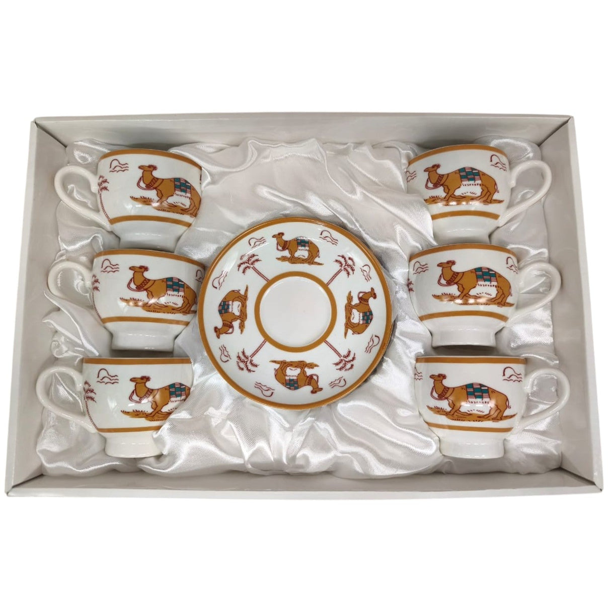 Verucci Ceramic Cup and Saucer 12Pcs Set With Camel Photo 6 Cups With 6 Saucers - 200ML - Al Kabayel Discount CentreVerucci Ceramic Cup and Saucer 12Pcs Set With Camel Photo 6 Cups With 6 Saucers - 200MLTea CupsVERUCCIAl Kabayel Discount Centre