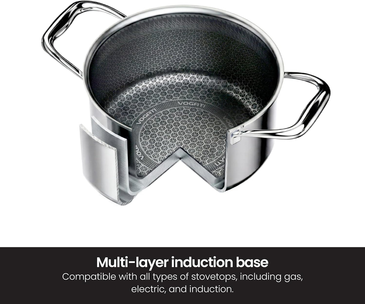 Vogati Tri - Ply Stainless Steel 8 - Piece Cookware Set – Induction Compatible Pots & Pan with Glass Lids, PFOA Free - Al Kabayel Discount CentreVogati Tri - Ply Stainless Steel 8 - Piece Cookware Set – Induction Compatible Pots & Pan with Glass Lids, PFOA FreeCookware SetVOGATIAl Kabayel Discount Centre