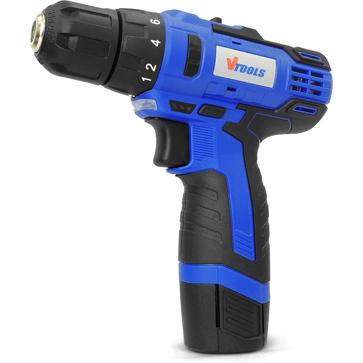 Vtools 12V Cordless Drill Driver Kit, 400 - 1400 RPM, Dual Speed with 2 Lithium - Ion Batteries 1.5 Ah, Powerful 28NM Torque, 10mm Chuck for Efficient Drilling & Fastening, 2 Years Warranty - VT1202 - BMC - Al Kabayel Discount CentreVtools 12V Cordless Drill Driver Kit, 400 - 1400 RPM, Dual Speed with 2 Lithium - Ion Batteries 1.5 Ah, Powerful 28NM Torque, 10mm Chuck for Efficient Drilling & Fastening, 2 Years Warranty - VT1202 - BMCToolsVTOOLSAl Kabayel Discount Centre