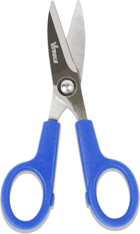 VTOOLS 140MM Multi Purpose Scissor with ABS handle, Stainless Steel Blade Scissor with Comfort Grip, Perfect for Craft, Office, School, Dressmaking, Blue, VT2241 - Al Kabayel Dicount CenterVTOOLS 140MM Multi Purpose Scissor with ABS handle, Stainless Steel Blade Scissor with Comfort Grip, Perfect for Craft, Office, School, Dressmaking, Blue, VT2241power toolsvtoolsAl Kabayel Dicount Center