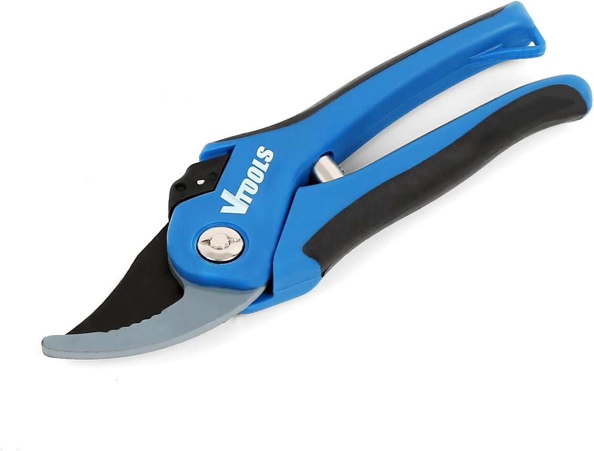 VTOOLS 205cm Professional Bypass Pruning Shears With Soft Grip Handle and SK5 Blade, Multipurpose Garden Scissors, Garden Clippers for Roses, Plant, and Branches, Blue, VT4205 - Al Kabayel Dicount CenterVTOOLS 205cm Professional Bypass Pruning Shears With Soft Grip Handle and SK5 Blade, Multipurpose Garden Scissors, Garden Clippers for Roses, Plant, and Branches, Blue, VT4205power toolsvtoolsAl Kabayel Dicount Center