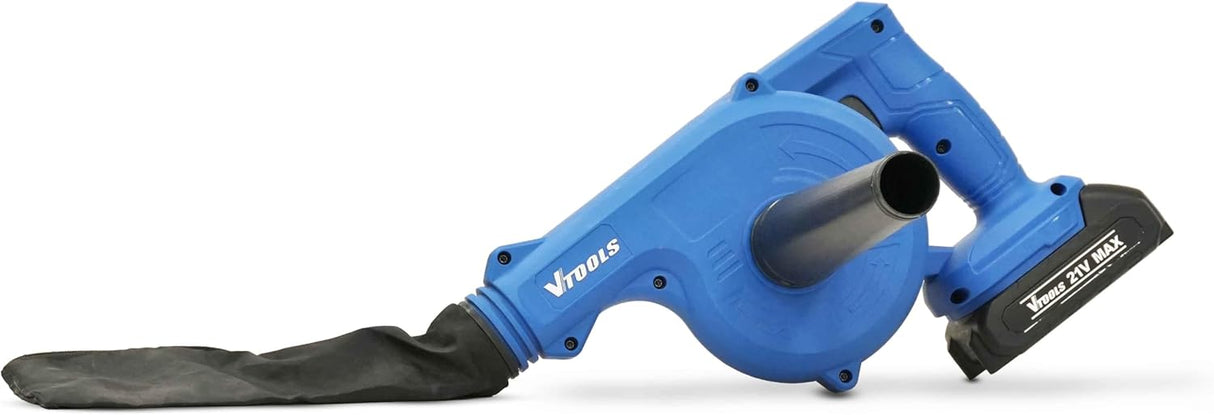 VTOOLS 21V Cordless Electric Blower with 2×1500mAh Li-ion Batteries, Lightweight Handheld Air Blower for Cleaning Leaves Dust Debris, Includes Charger & Accessories Set, VT1226 - Al Kabayel Discount CentreVTOOLS 21V Cordless Electric Blower with 2×1500mAh Li-ion Batteries, Lightweight Handheld Air Blower for Cleaning Leaves Dust Debris, Includes Charger & Accessories Set, VT1226Power ToolsVTOOLSAl Kabayel Discount Centre