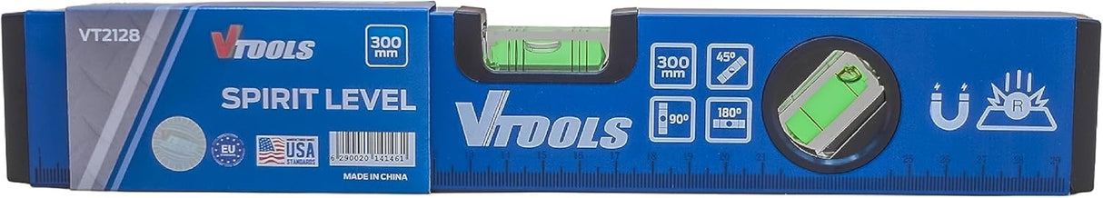 VTOOLS 300MM Shock Resistant Aluminum Alloy Magnetic Spirit Level, Blue, VT2128 - Al Kabayel Dicount CenterVTOOLS 300MM Shock Resistant Aluminum Alloy Magnetic Spirit Level, Blue, VT2128power toolsvtoolsAl Kabayel Dicount Center