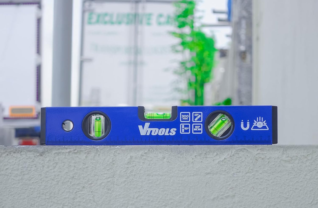 VTOOLS 300MM Shock Resistant Aluminum Alloy Magnetic Spirit Level, Blue, VT2128 - Al Kabayel Dicount CenterVTOOLS 300MM Shock Resistant Aluminum Alloy Magnetic Spirit Level, Blue, VT2128power toolsvtoolsAl Kabayel Dicount Center
