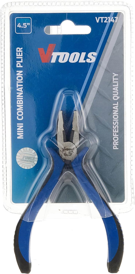 VTOOLS 4.5 Inch Mini Combination Pliers, Spring Loaded Plier, Multifunction Pliers with Wire Cutting, Crimping, Twisting, Pulling & Nails Removing, VT2147 - Al Kabayel Dicount CenterVTOOLS 4.5 Inch Mini Combination Pliers, Spring Loaded Plier, Multifunction Pliers with Wire Cutting, Crimping, Twisting, Pulling & Nails Removing, VT2147power toolsvtoolsAl Kabayel Dicount Center