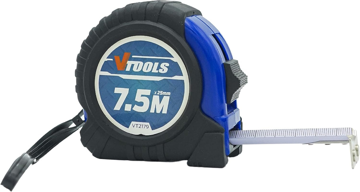VTOOLS 7.5M Measuring Tape, 1mm Blade Thickness, Self - Lock Tape Measure, Easy to Read, Magnetic Tip Hook and Shock Absorbent Case, VT2179 - Al Kabayel Discount CenterVTOOLS 7.5M Measuring Tape, 1mm Blade Thickness, Self - Lock Tape Measure, Easy to Read, Magnetic Tip Hook and Shock Absorbent Case, VT2179power toolsvtoolsAl Kabayel Discount Center