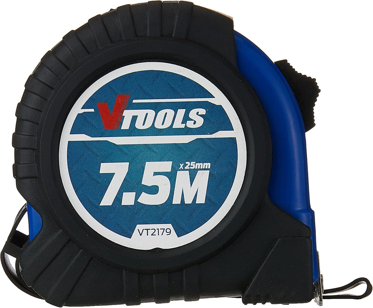 VTOOLS 7.5M Measuring Tape, 1mm Blade Thickness, Self - Lock Tape Measure, Easy to Read, Magnetic Tip Hook and Shock Absorbent Case, VT2179 - Al Kabayel Discount CenterVTOOLS 7.5M Measuring Tape, 1mm Blade Thickness, Self - Lock Tape Measure, Easy to Read, Magnetic Tip Hook and Shock Absorbent Case, VT2179power toolsvtoolsAl Kabayel Discount Center