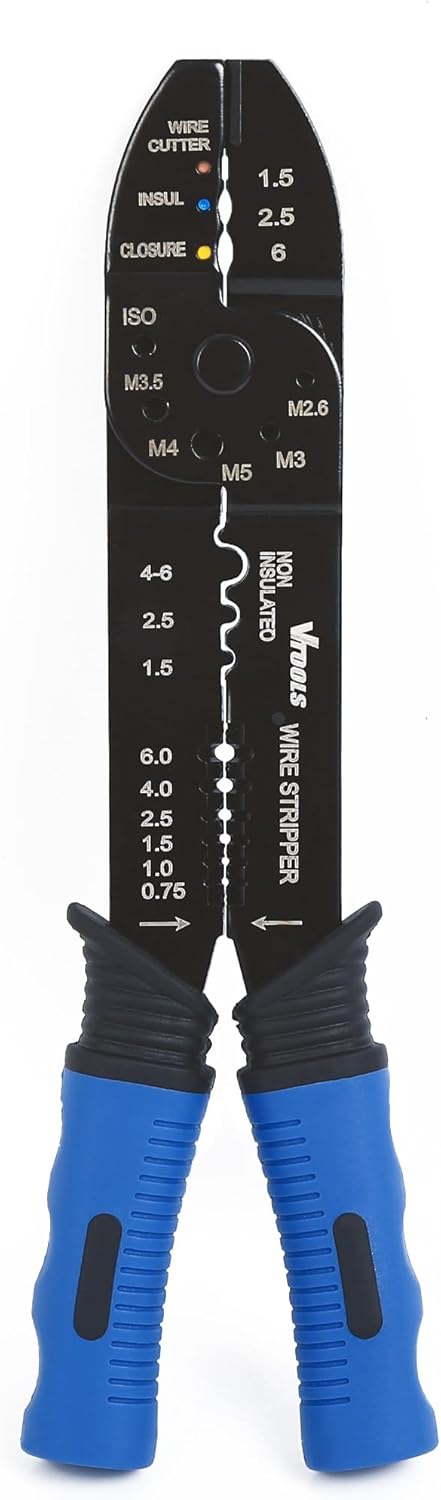 VTOOLS 9 Inch Automatic Wire Stripper Cutter, Steel With Comfortable Handle, Cutting Pliers Tool for Wire Stripping, Cutting and Crimping, Blue, VT2236 - Al Kabayel Discount CenterVTOOLS 9 Inch Automatic Wire Stripper Cutter, Steel With Comfortable Handle, Cutting Pliers Tool for Wire Stripping, Cutting and Crimping, Blue, VT2236power toolsvtoolsAl Kabayel Discount Center