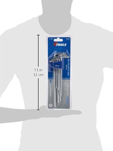 VTOOLS 9 Piece Extra Long Chrome Vanadium Torx Key Wrench Set(1.5 - 10mm), Portable Hex Key Set For Basic Home Repair And General Applications, VT2166 - Al Kabayel Discount CenterVTOOLS 9 Piece Extra Long Chrome Vanadium Torx Key Wrench Set(1.5 - 10mm), Portable Hex Key Set For Basic Home Repair And General Applications, VT2166power toolsvtoolsAl Kabayel Discount Center