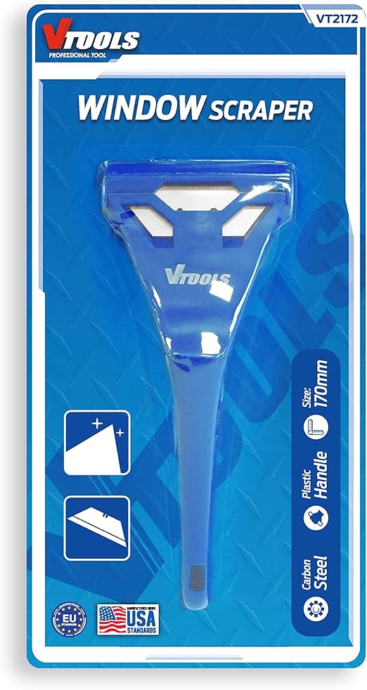 VTOOLS Carbon Steel Window Scrapper with 17mm Plastic Handle - Al Kabayel Discount CentreVTOOLS Carbon Steel Window Scrapper with 17mm Plastic HandleHand ToolsVTOOLSAl Kabayel Discount Centre