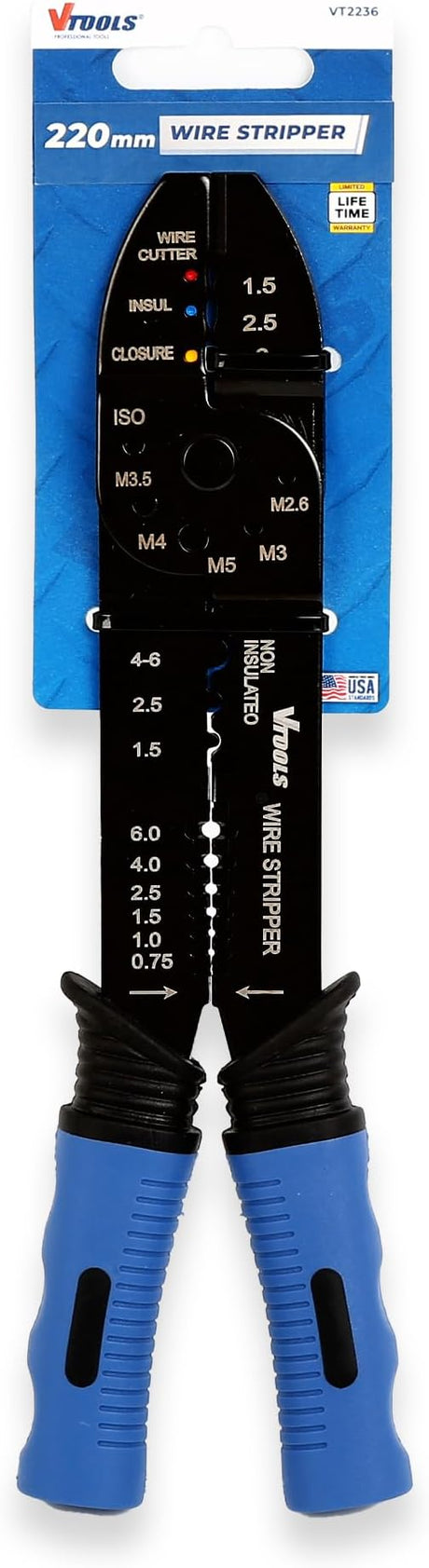 VTOOLS Wire Stripper 220mm, VT2236 - Al Kabayel Discount CentreVTOOLS Wire Stripper 220mm, VT2236Hand ToolsVTOOLSAl Kabayel Discount Centre