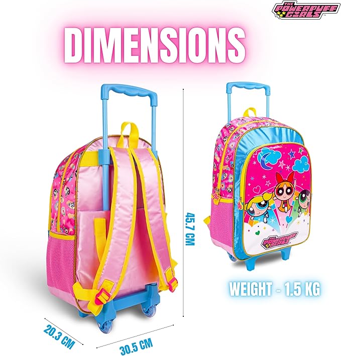 WB The Powerpuff Girls 3 - in - 1 School Set Includes 18" Trolley Bag, Lunch Bag, Pencil Case - Al Kabayel Discount CentreWB The Powerpuff Girls 3 - in - 1 School Set Includes 18" Trolley Bag, Lunch Bag, Pencil CaseSchool BagsWBAl Kabayel Discount Centre