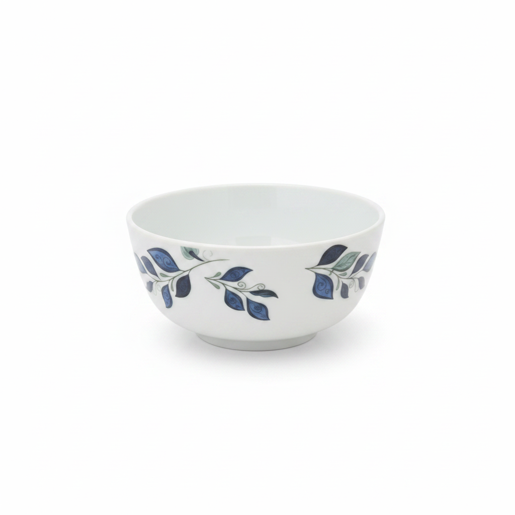 Henlee White & Blue Melamine Soup Bowl - 3.5 Inch