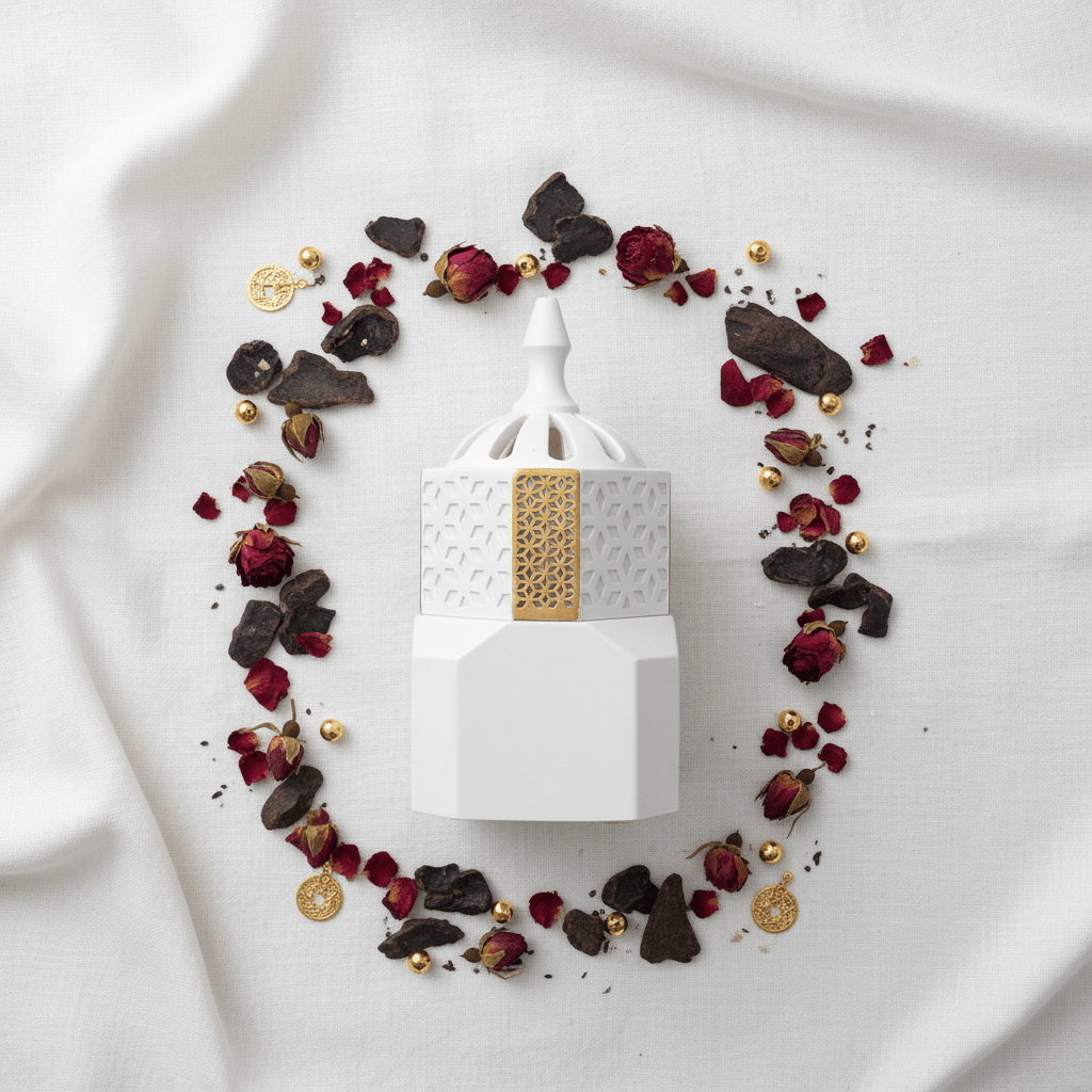 White Ceramic Arabic Incense Burner – Geometric Lattice Mabkhara | 14cm - Al Kabayel Discount CentreWhite Ceramic Arabic Incense Burner – Geometric Lattice Mabkhara | 14cmIncense BurnerAKDCAl Kabayel Discount Centre