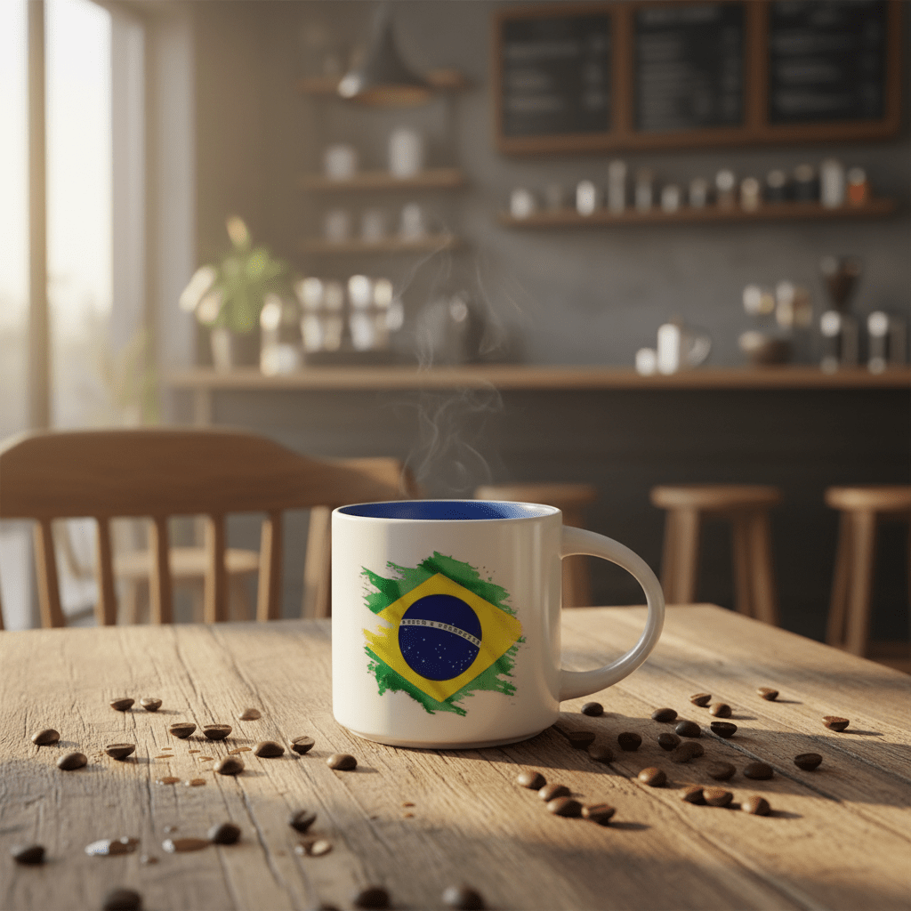 White Ceramic Coffee Mug 350ml with Brazil Flag & Neymar Jr Design - Al Kabayel Discount CentreWhite Ceramic Coffee Mug 350ml with Brazil Flag & Neymar Jr DesignMugsAKDCAl Kabayel Discount Centre