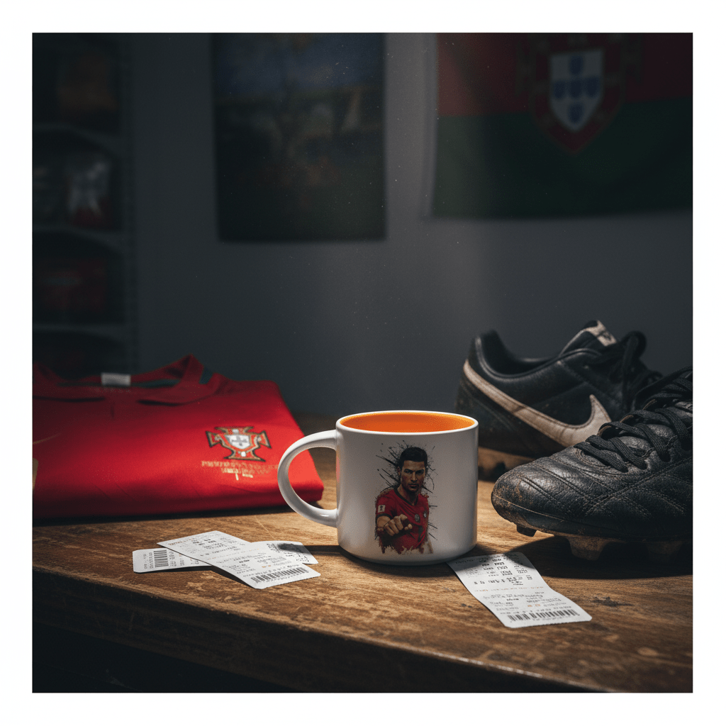White Ceramic Coffee Mug 350ml With Portugal Flag & Cristiano Ronaldo Design - Al Kabayel Discount CentreWhite Ceramic Coffee Mug 350ml With Portugal Flag & Cristiano Ronaldo DesignMugsAKDCAl Kabayel Discount Centre