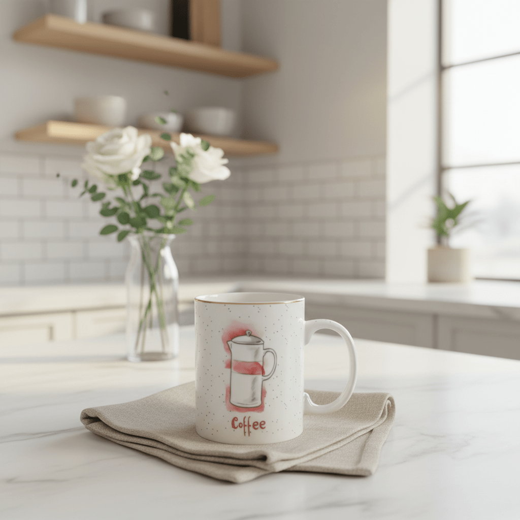 White Ceramic Coffee Mug - 350ml - Al Kabayel Discount CentreWhite Ceramic Coffee Mug - 350mlMugsAKDCAl Kabayel Discount Centre