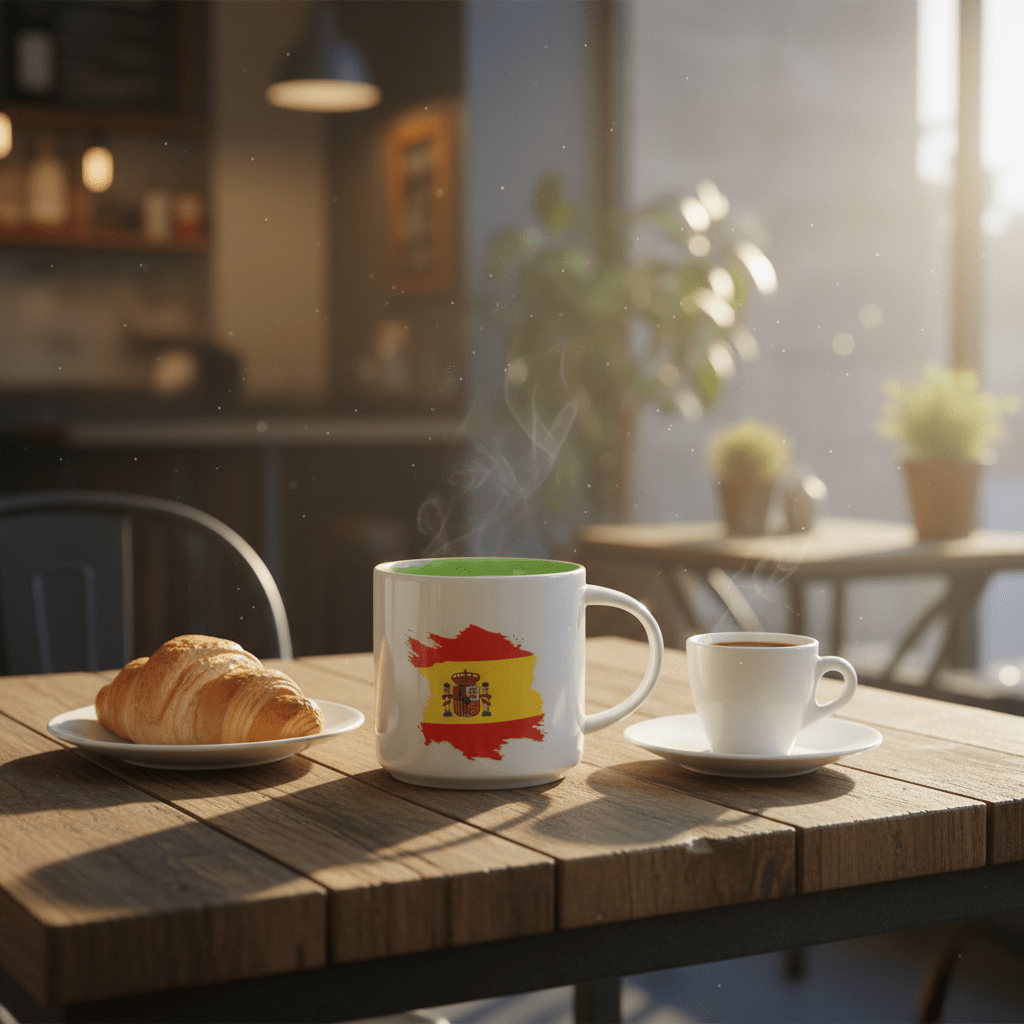 White Ceramic Mug 350ml — Spain Flag & Lamine Yamal Design - Al Kabayel Discount CentreWhite Ceramic Mug 350ml — Spain Flag & Lamine Yamal DesignMugsAKDCAl Kabayel Discount Centre