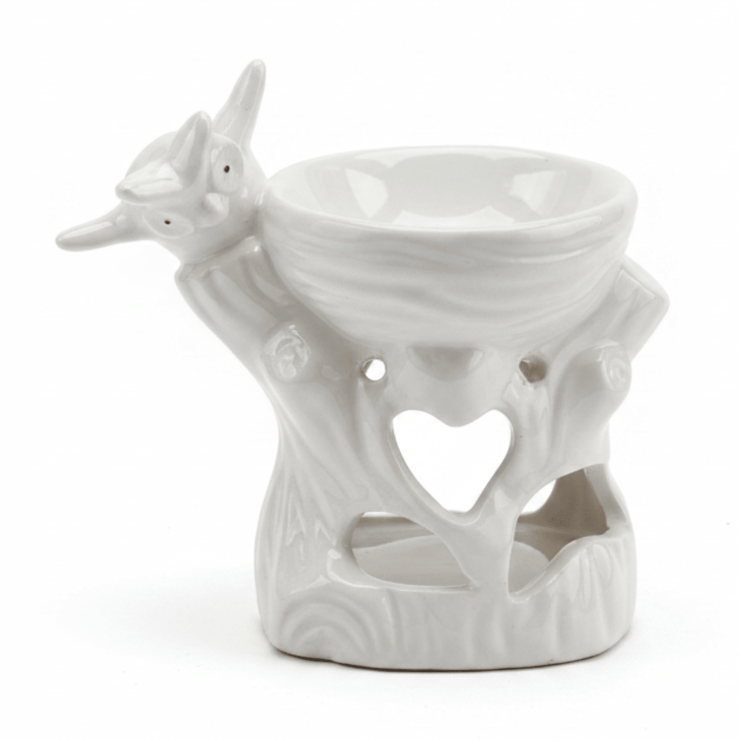 White Ceramic Oil Burner – Bird Figurine - 9×7 cm - Al Kabayel Discount CentreWhite Ceramic Oil Burner – Bird Figurine - 9×7 cmHome Décor AccentsAKDCAl Kabayel Discount Centre