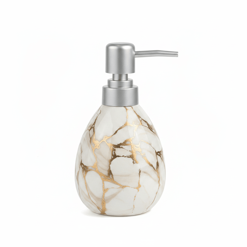 White Ceramic & Plastic Liquid Soap Dispenser – 400ml - Al Kabayel Discount CentreWhite Ceramic & Plastic Liquid Soap Dispenser – 400mlHolders & DispensersAKDCAl Kabayel Discount Centre