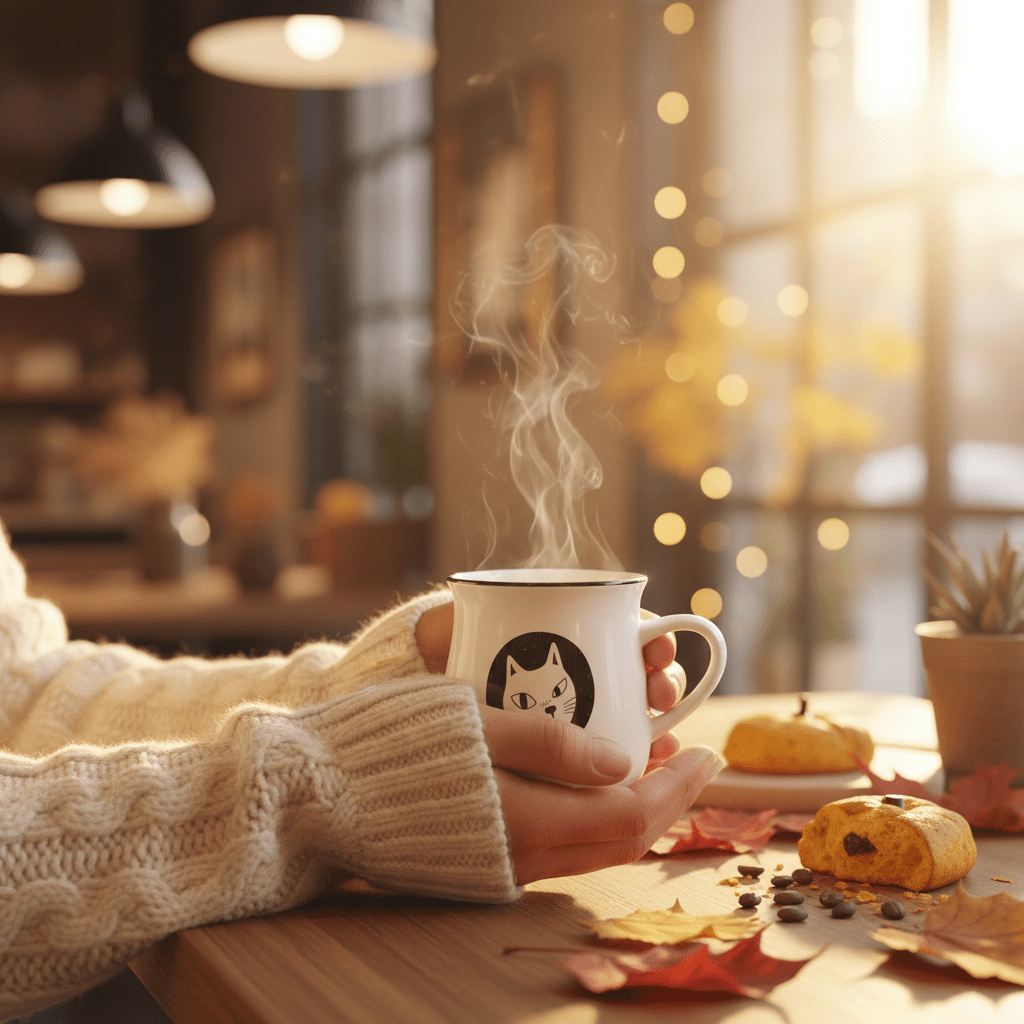 White ceramic porcelain mug with black cat print and rim 100ml - Al Kabayel Discount CentreWhite ceramic porcelain mug with black cat print and rim 100mlMugsAKDCAl Kabayel Discount Centre
