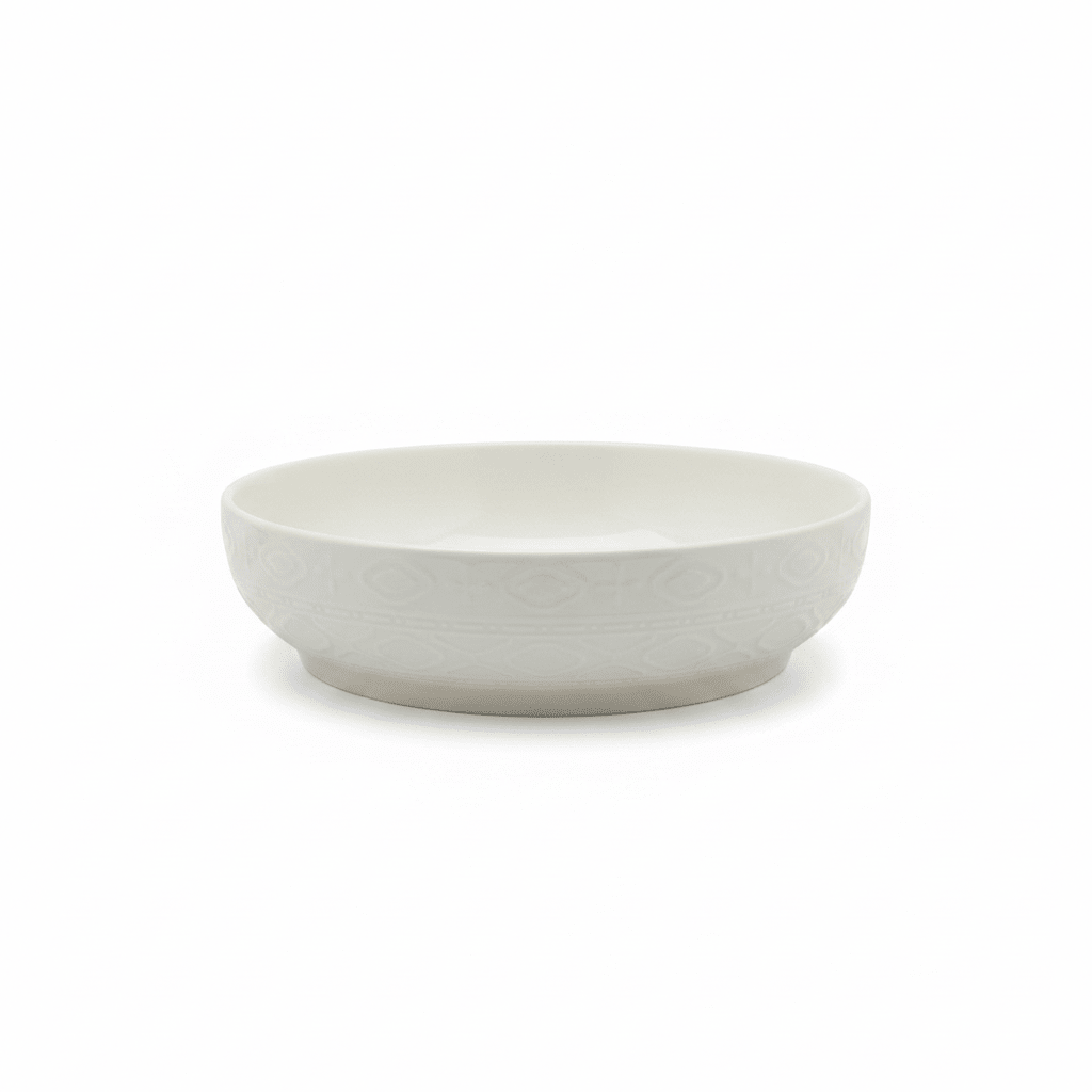 White Ceramic Serving Bowl - 22cm - Al Kabayel Discount CentreWhite Ceramic Serving Bowl - 22cmBowlsAKDCAl Kabayel Discount Centre