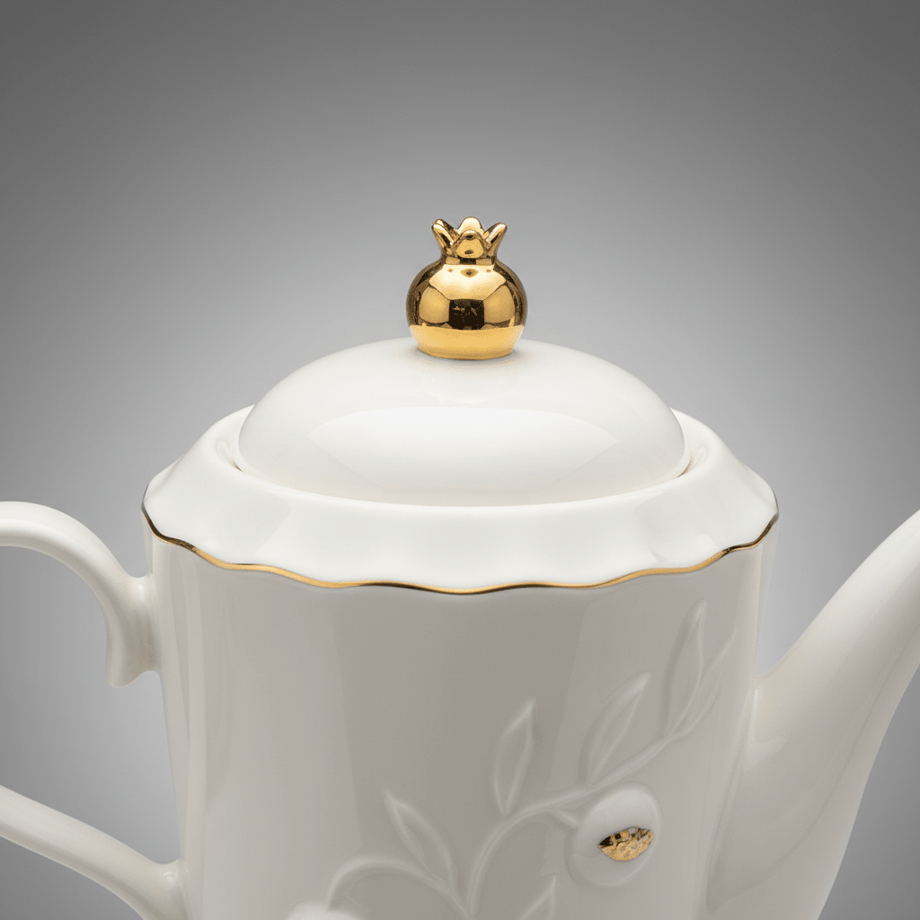 White Ceramic Teapot with Sophisticated Gold Detailing and Lid – Elegant Tea Serving Pot (17 cm) - Al Kabayel Discount CentreWhite Ceramic Teapot with Sophisticated Gold Detailing and Lid – Elegant Tea Serving Pot (17 cm)Tea/Coffee PotsAKDCAl Kabayel Discount Centre