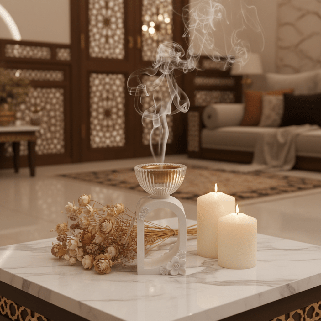 White Chalk & Crystal Glass Incense Burner | Floral Arch Design | 15cm - Al Kabayel Discount CentreWhite Chalk & Crystal Glass Incense Burner | Floral Arch Design | 15cmIncense burnerAKDCAl Kabayel Discount Centre