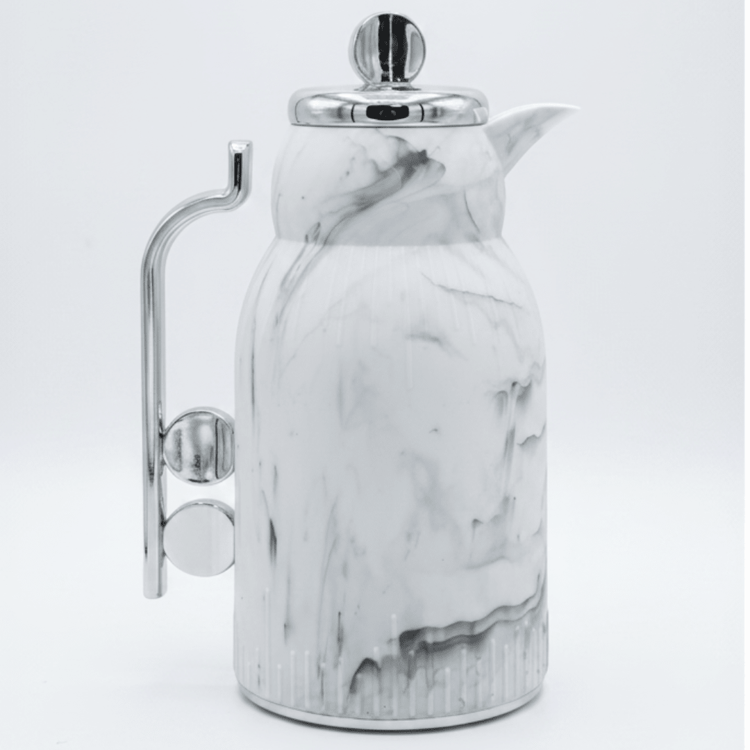 White & Grey Marble Elegance Vacuum Flask 1 Litre - Al Kabayel Discount CentreWhite & Grey Marble Elegance Vacuum Flask 1 LitreThermosAKDCAl Kabayel Discount Centre