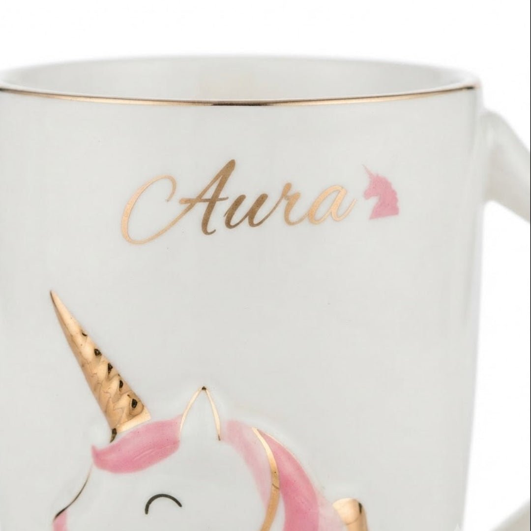 White & Pink with Gold Rim Unicorn Ceramic Mug - 400ml - Al Kabayel Discount CentreWhite & Pink with Gold Rim Unicorn Ceramic Mug - 400mlMugsAKDCAl Kabayel Discount Centre