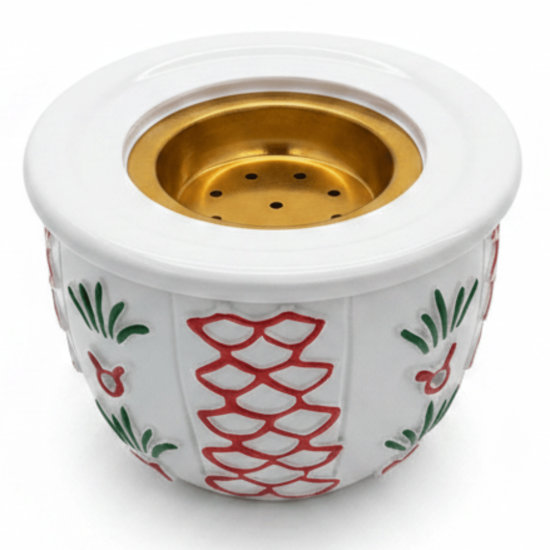 White & Red Pineapple Design Ceramic Incense Burner | 9×12 cm - Al Kabayel Discount CentreWhite & Red Pineapple Design Ceramic Incense Burner | 9×12 cmIncense burnerAKDCAl Kabayel Discount Centre