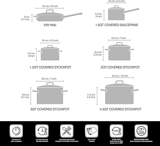 Wilson by Cuisine Art Stainless Steel 12 - Piece Cookware Set - Casserole, Saucepan, Fry Pan|Cooking set | Heavy Duty With Stainless Steel Handle | Gas, Stovetops Compatible For Family Meals - Al Kabayel Discount CentreWilson by Cuisine Art Stainless Steel 12 - Piece Cookware Set - Casserole, Saucepan, Fry Pan|Cooking set | Heavy Duty With Stainless Steel Handle | Gas, Stovetops Compatible For Family Mealscookware setWILSONAl Kabayel Discount Centre