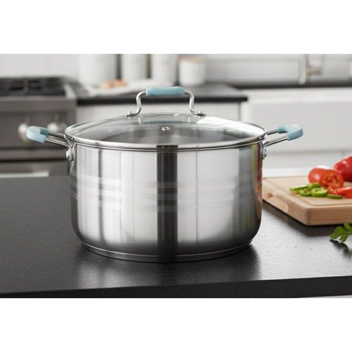 Wilson Stainless Steel Casserole with Glass Lid 32cm, 15.7L - Al Kabayel Discount CentreWilson Stainless Steel Casserole with Glass Lid 32cm, 15.7LCasseroles & Stock PotsWILSONAl Kabayel Discount Centre