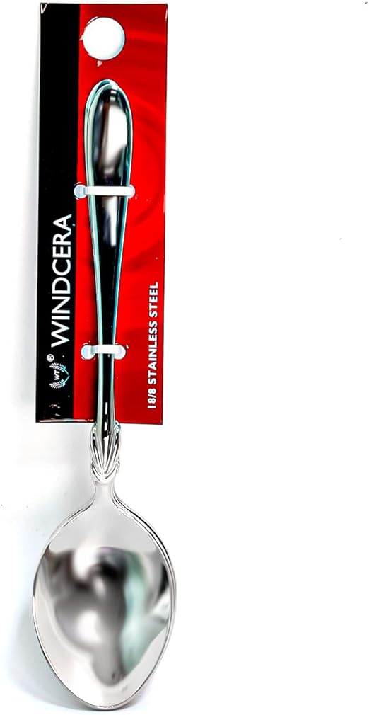 Windcera 6 & 3 Pieces Spoon Set, Stainless Steel Teaspoons Soup Soda Coffee Ice Cream Dessert Spoons Stainless Steel Silver Stain resistant, Cutlery Kitchen Restaurant (Dessert Spoon - 3 Pieces 18cm) - Al Kabayel Discount CentreWindcera 6 & 3 Pieces Spoon Set, Stainless Steel Teaspoons Soup Soda Coffee Ice Cream Dessert Spoons Stainless Steel Silver Stain resistant, Cutlery Kitchen Restaurant (Dessert Spoon - 3 Pieces 18cm)Kitchen Utensils & GadgetsAKDCAl Kabayel Discount Centre