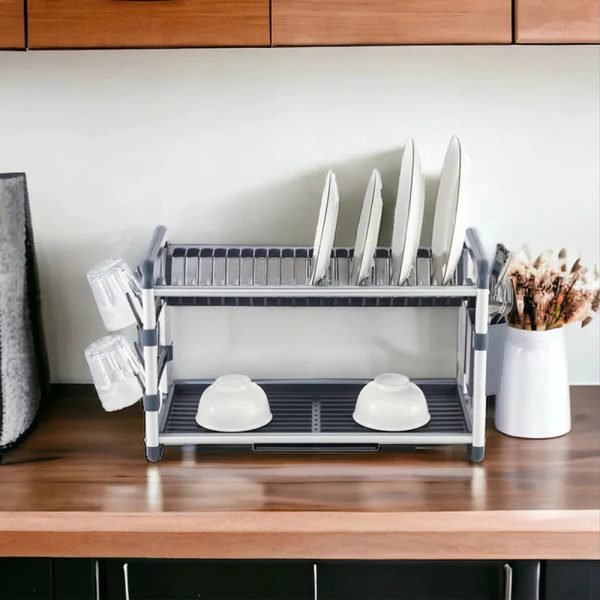 WINDCERA Aluminum Dish Rack – Heavy Duty Kitchen Drainer & Organizer, 60.9 x 26.7 x 34.2 cm, Sleek Design - Al Kabayel Discount CentreWINDCERA Aluminum Dish Rack – Heavy Duty Kitchen Drainer & Organizer, 60.9 x 26.7 x 34.2 cm, Sleek DesignOrganizers & AccessoriesWINDCERAAl Kabayel Discount Centre